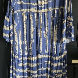 SOLD! Blue and Cream Patterned Dress